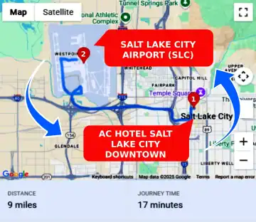 AC Hotel Salt Lake City Downtown To or From SLC Private Airport Shuttle Ride and Transfer