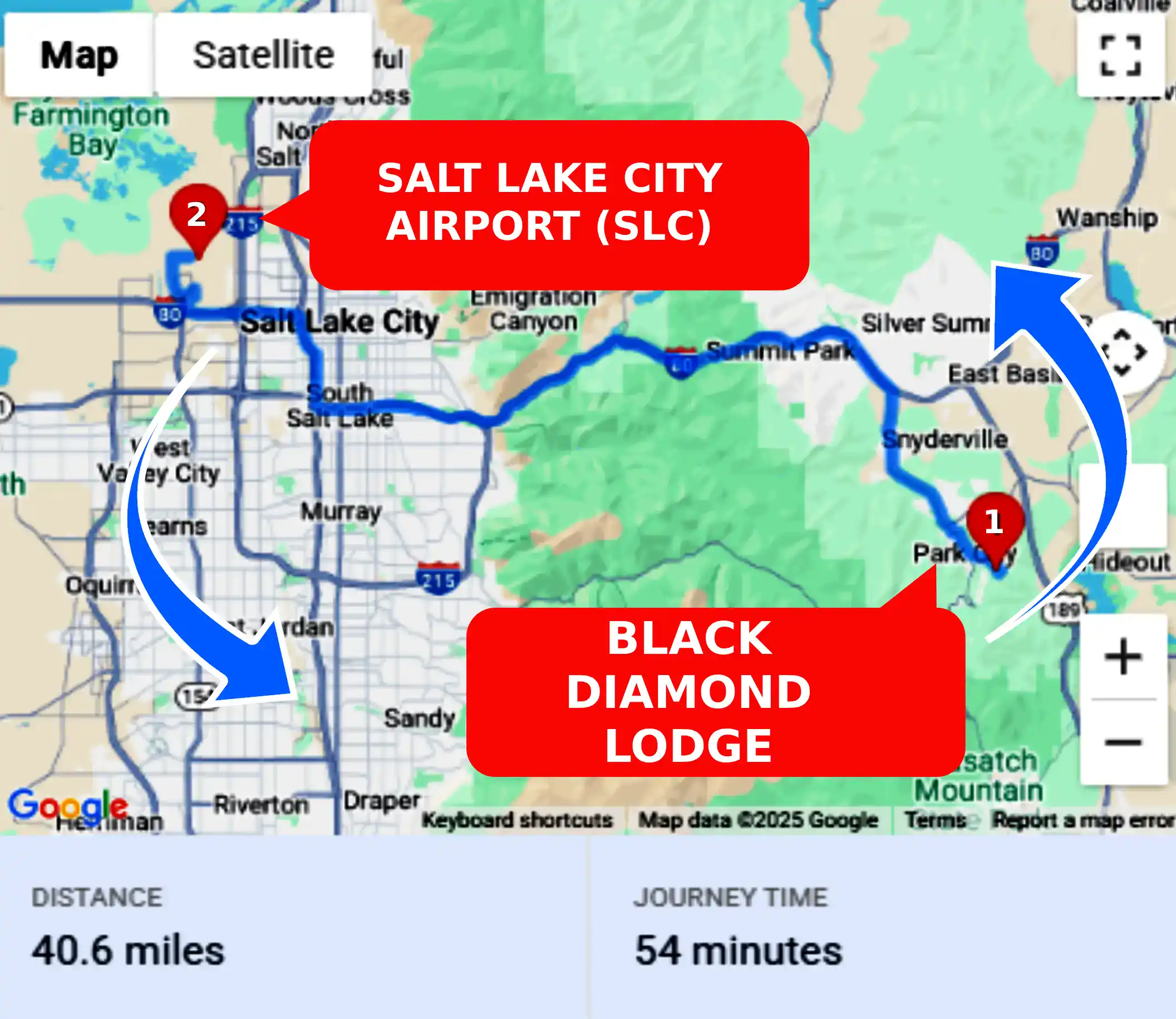 Black Diamond Lodge To or From SLC Private Airport Shuttle Ride and Transfer