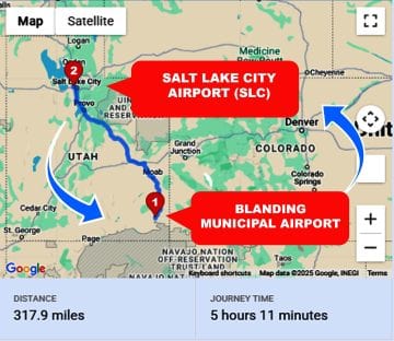 Blanding Municipal Airport To or From SLC Private Airport Shuttle Ride and Transfer