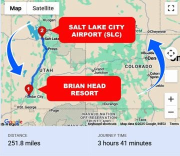 Brian Head Resort To or From SLC Private Airport Shuttle Ride and Transfer