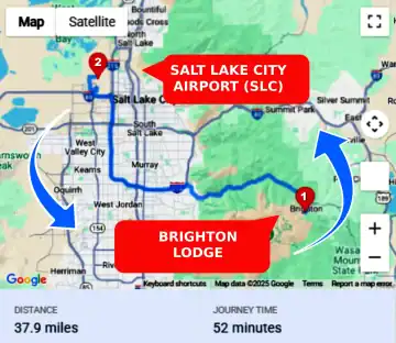 Brighton Lodge To or From SLC Private Airport Shuttle Ride and Transfer