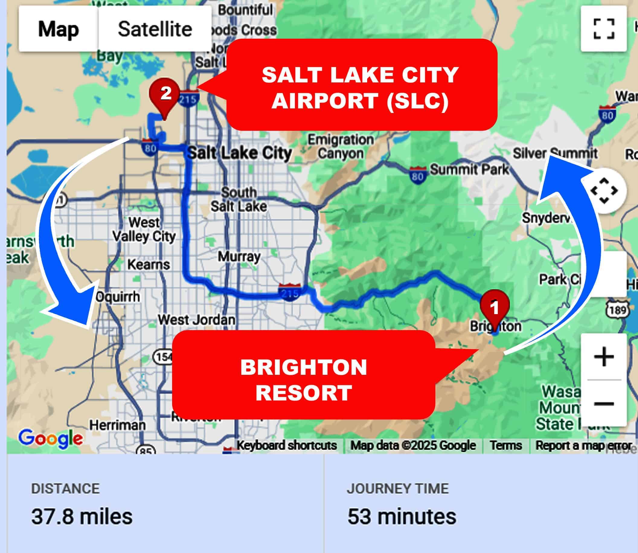 Brighton Resort To or From SLC Private Airport Shuttle Ride and Transfer