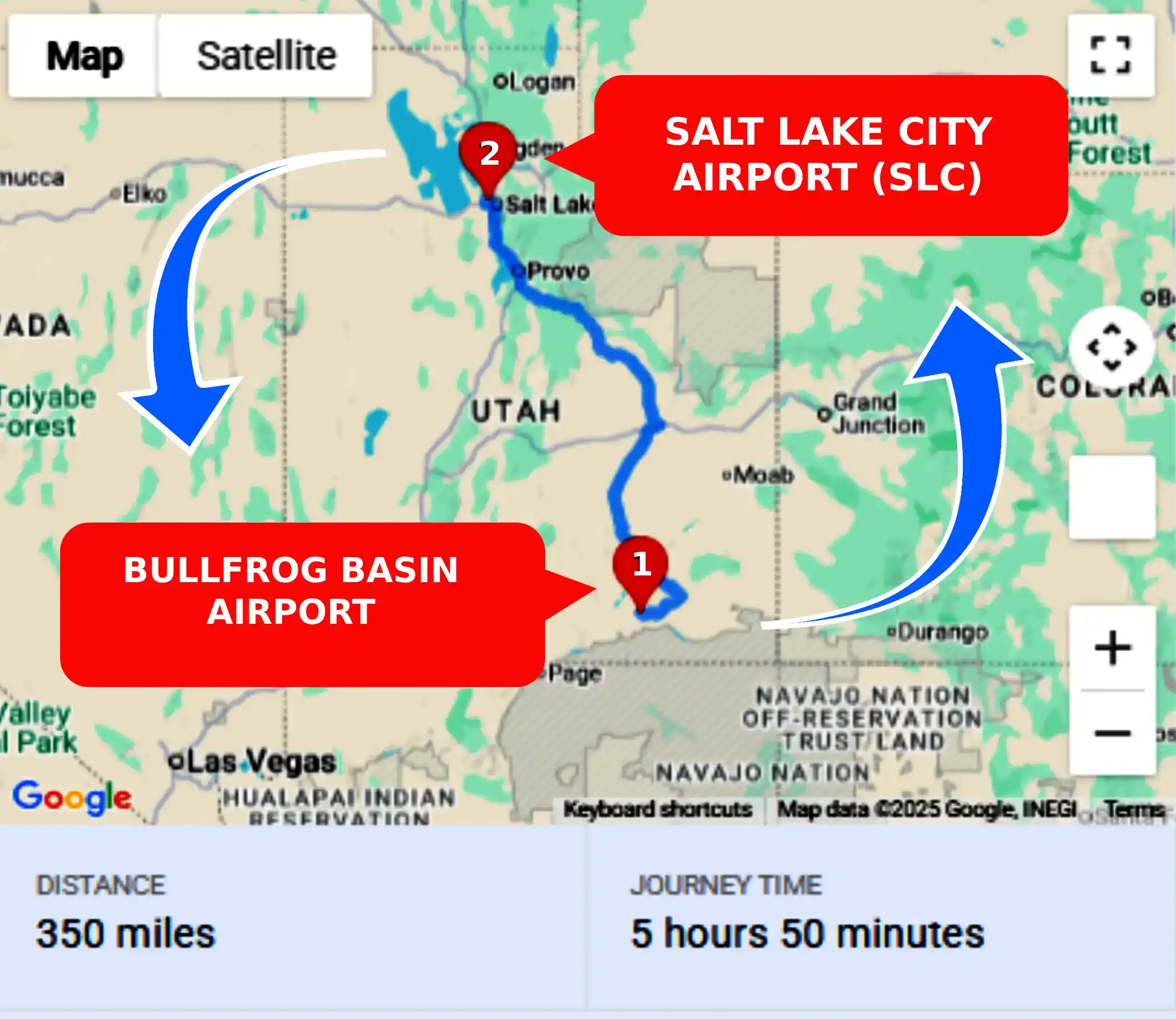 Bullfrog Basin Airport To or From SLC Private Airport Shuttle Ride and Transfer