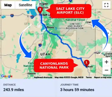 Canyonlands National Park To or From SLC Private Airport Shuttle Ride and Transfer