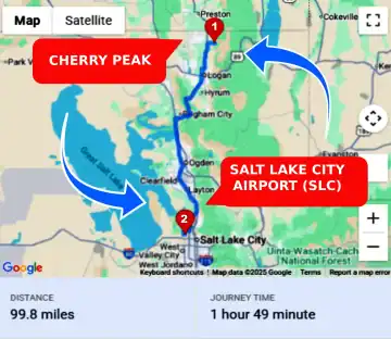 Cherry Peak To or From SLC Private Airport Shuttle Ride and Transfer
