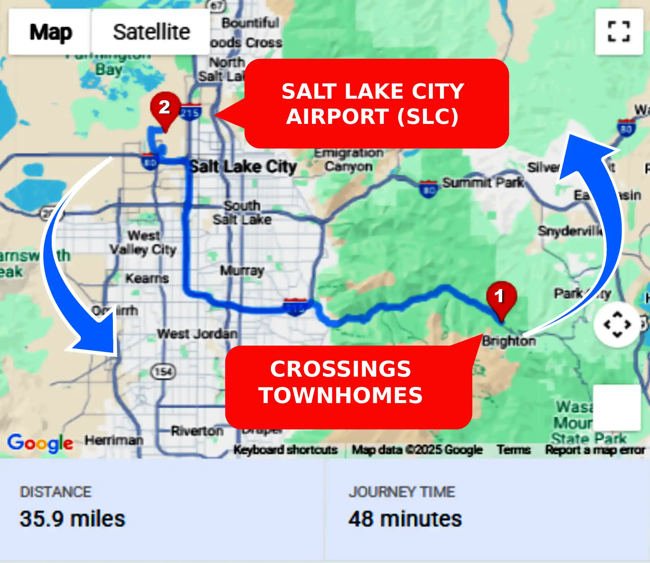 Crossings Townhomes To or From SLC Private Airport Shuttle Ride and Transfer