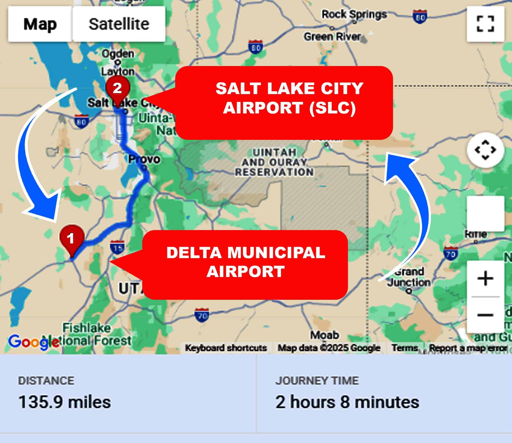 Delta Municipal Airport To or From SLC Private Airport Shuttle Ride and Transfer
