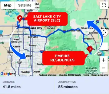 Empire Residences To or From SLC Private Airport Shuttle Ride and Transfer