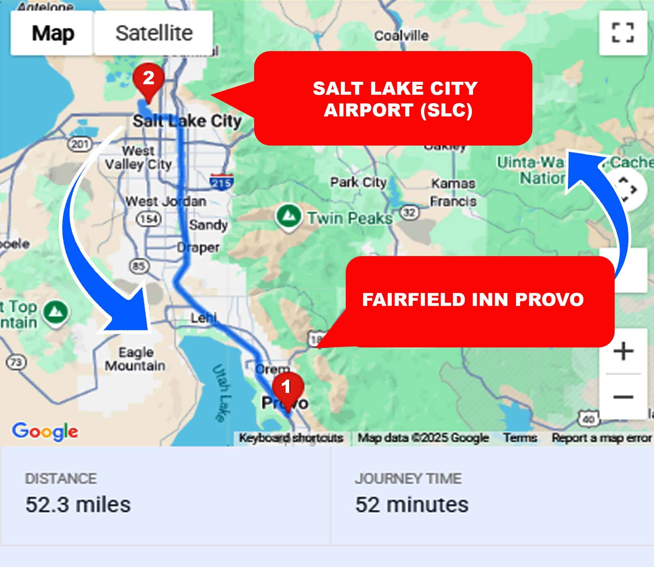 Garner Hotel Provo South To or From SLC Private Airport Shuttle Ride and Transfer