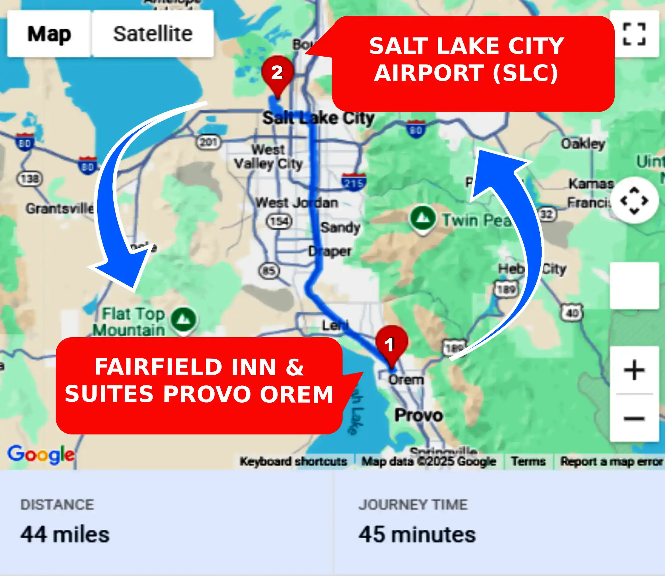 Fairfield Inn & Suites Provo Orem To or From SLC Private Airport Shuttle Ride and Transfer
