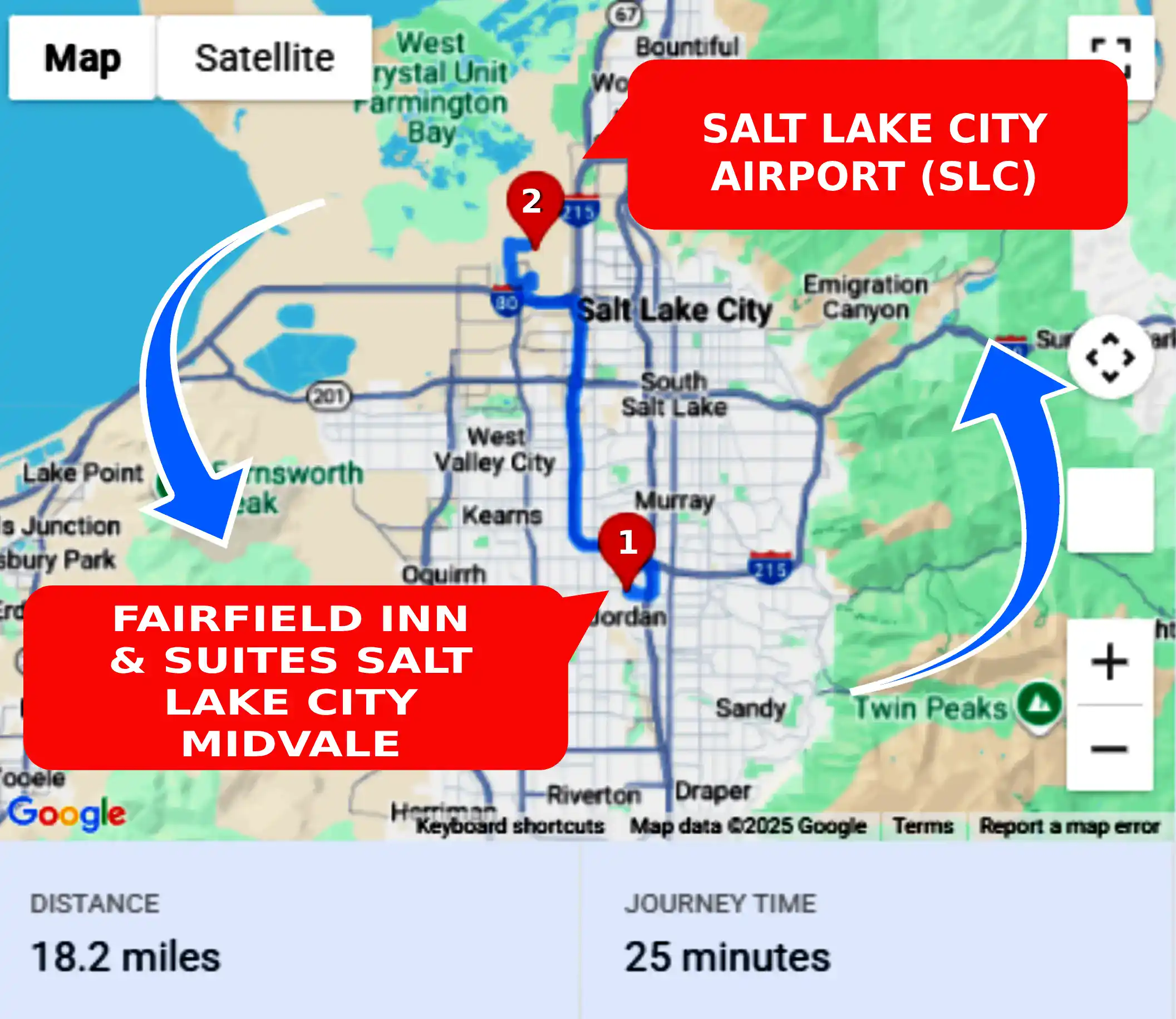 Fairfield Inn & Suites Salt Lake City Midvale To or From SLC Private Airport Shuttle Ride and Transfer