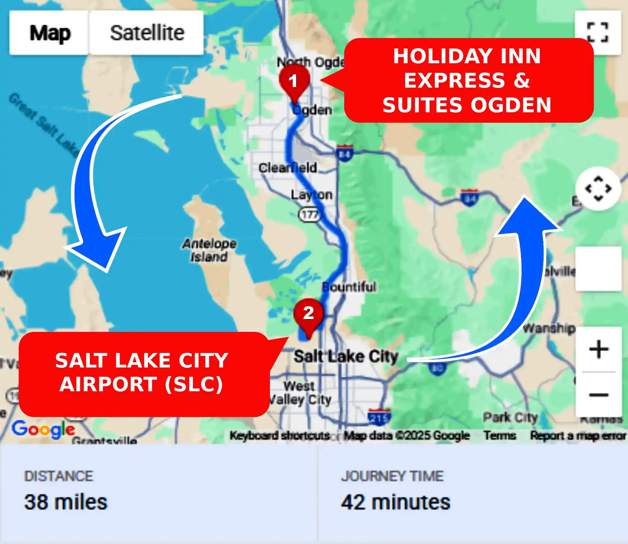 Holiday Inn Express & Suites Ogden To or From SLC Private Airport Shuttle Ride and Transfer