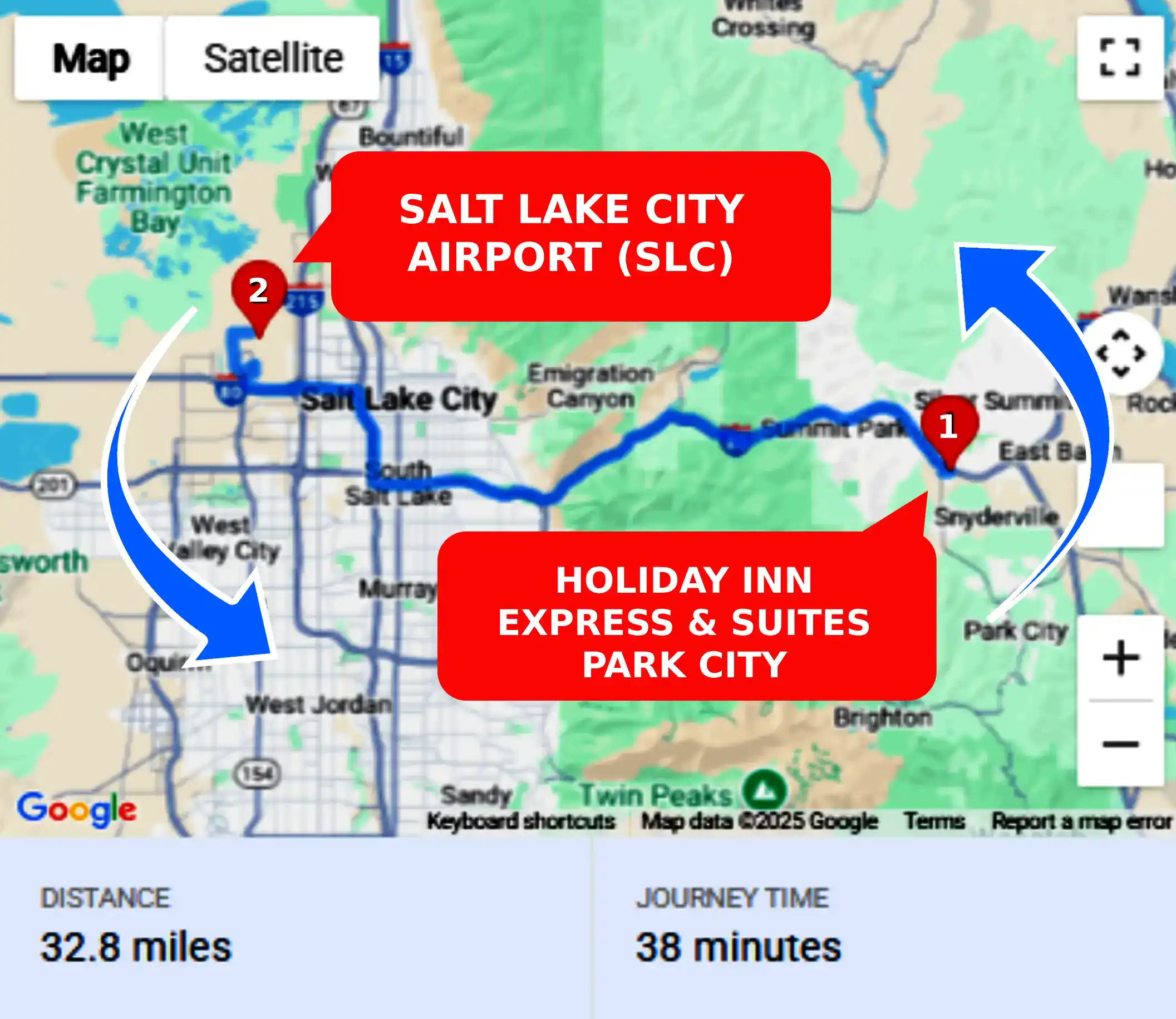 Holiday Inn Express & Suites Park City To or From SLC Private Airport Shuttle Ride and Transfer