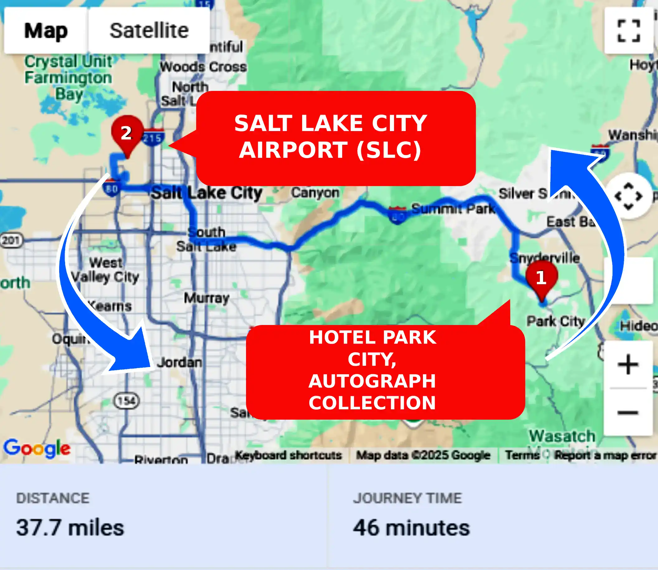 Hotel Park City, Autograph Collection To or From SLC Private Airport Shuttle Ride and Transfer