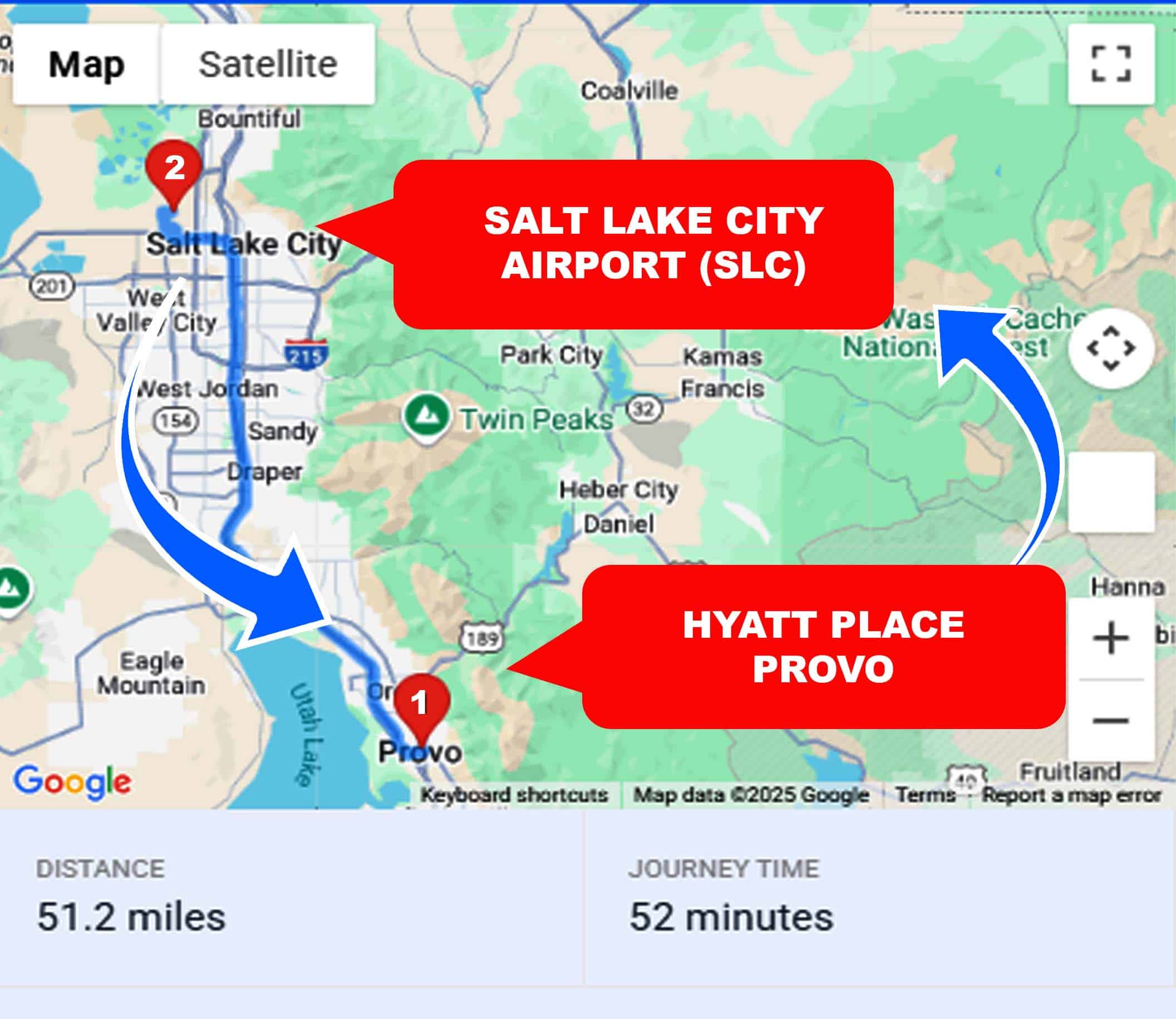 Hyatt Place Provo To or From SLC Private Airport Shuttle Ride and Transfer