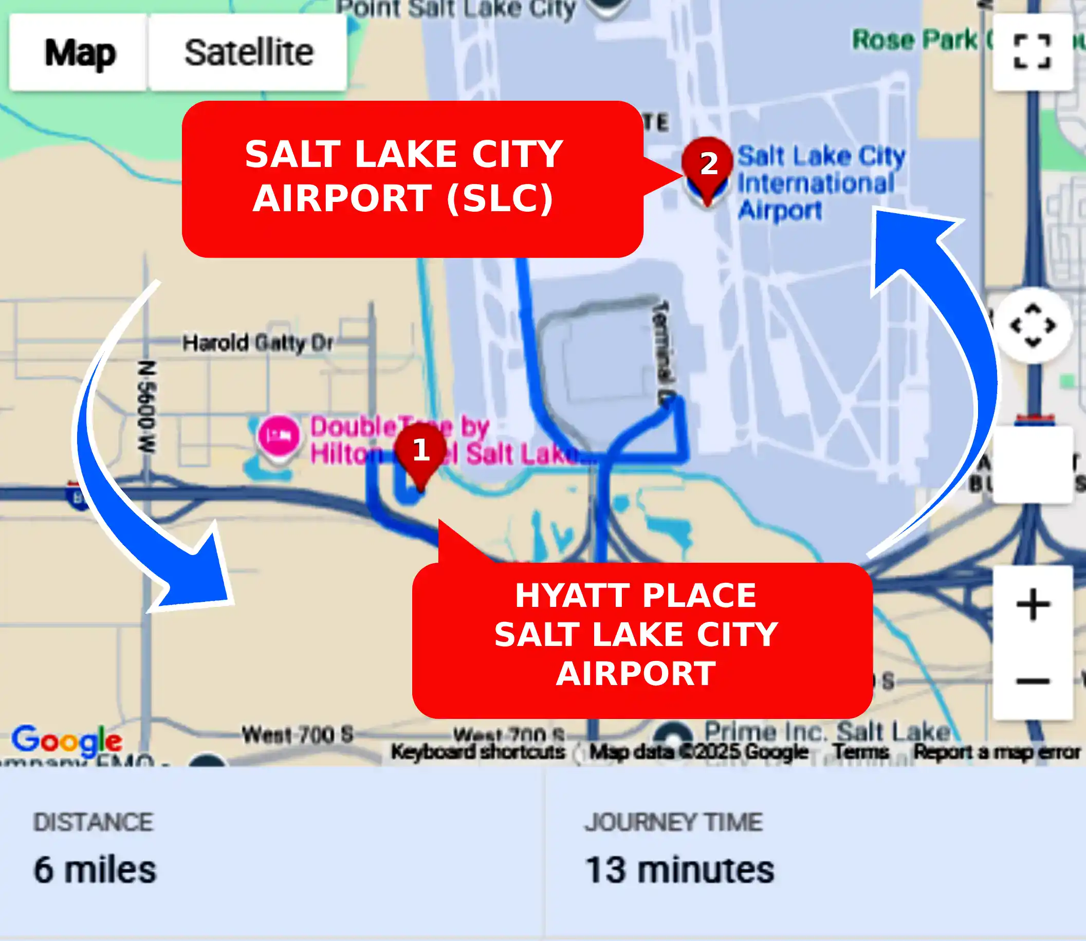 Hyatt Place Salt Lake City Airport To or From SLC Private Airport Shuttle Ride and Transfer