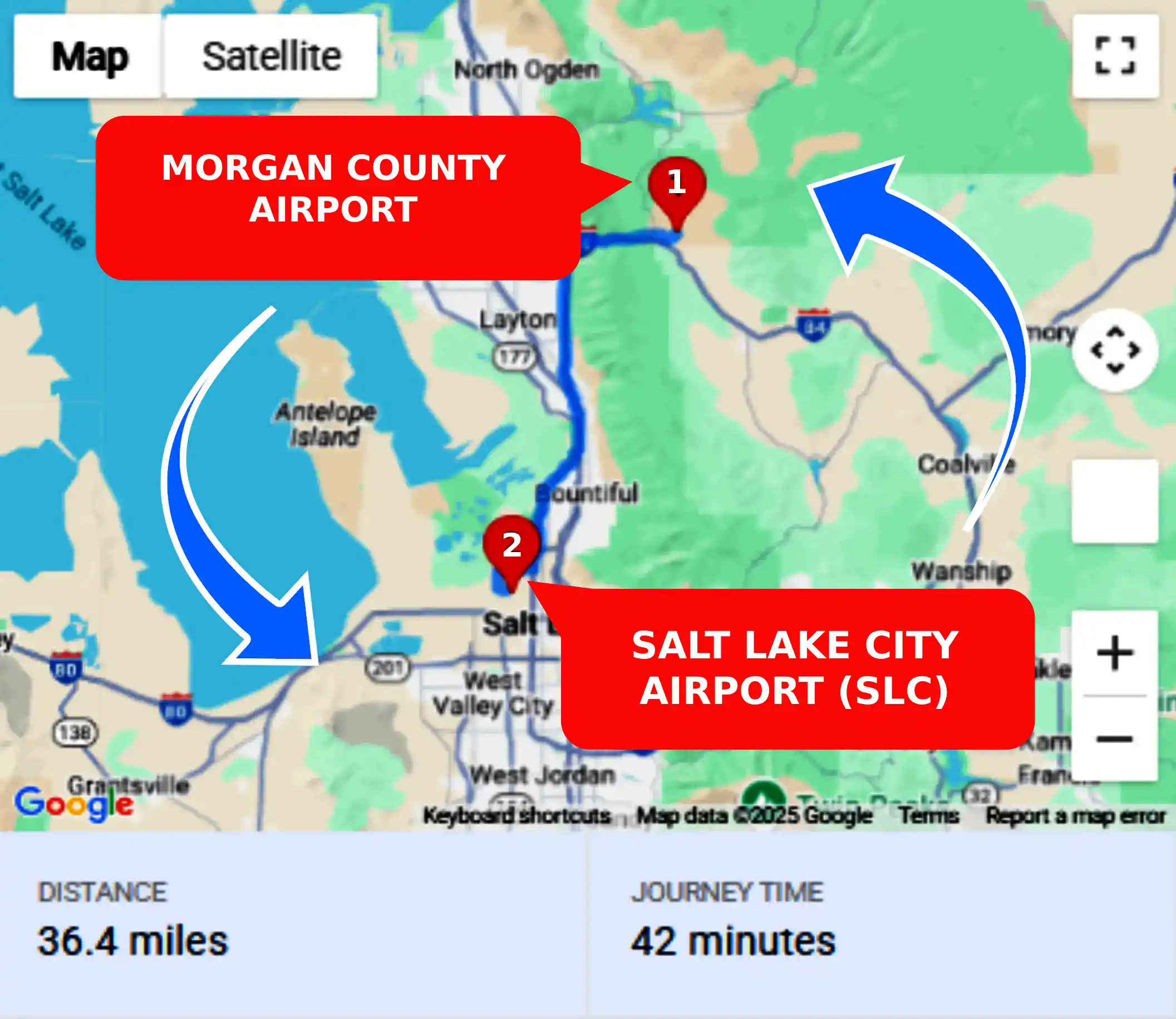 Morgan County Airport To or From SLC Private Airport Shuttle Ride and Transfer