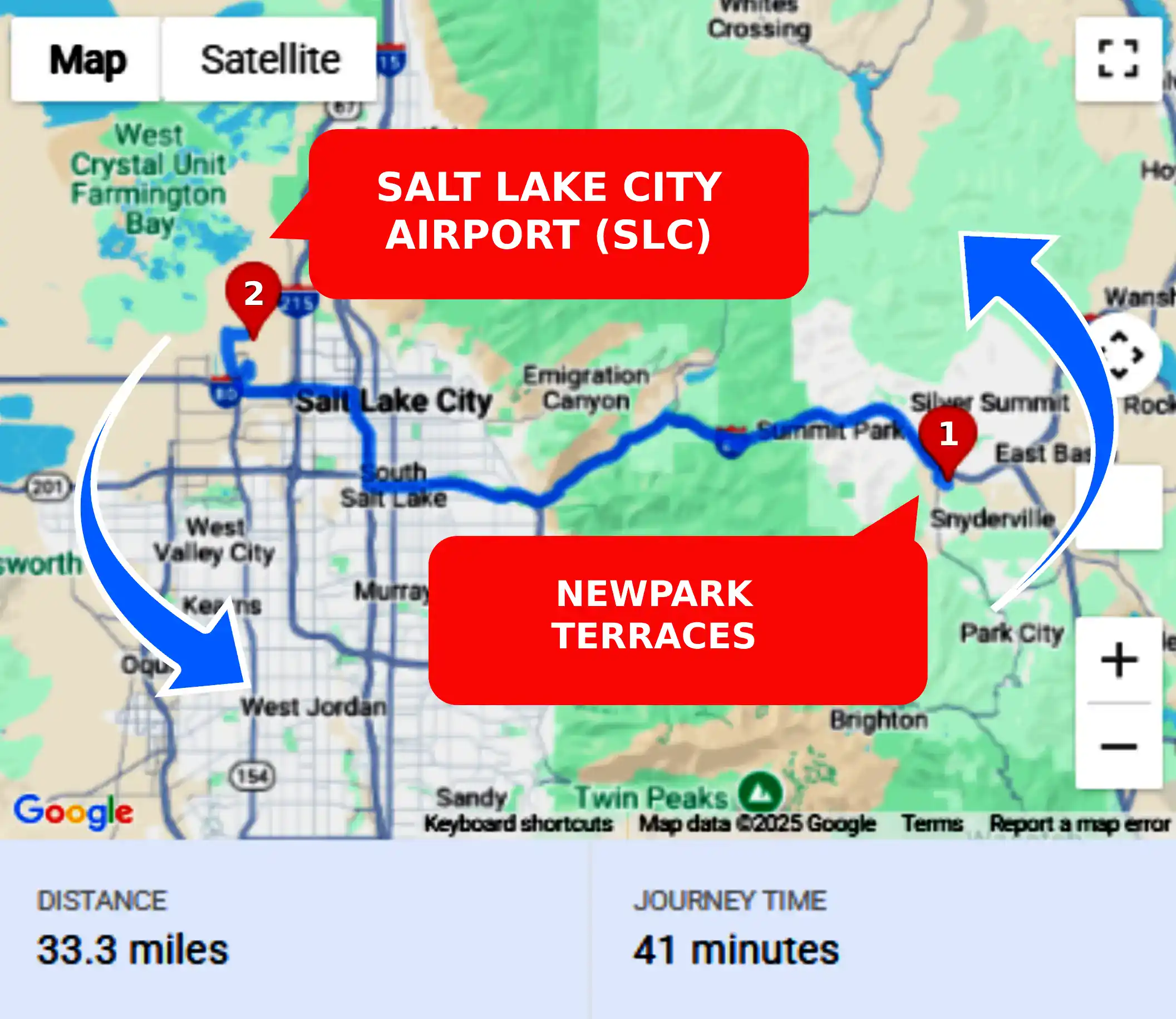 Newpark Terraces To or From SLC Private Airport Shuttle Ride and Transfer