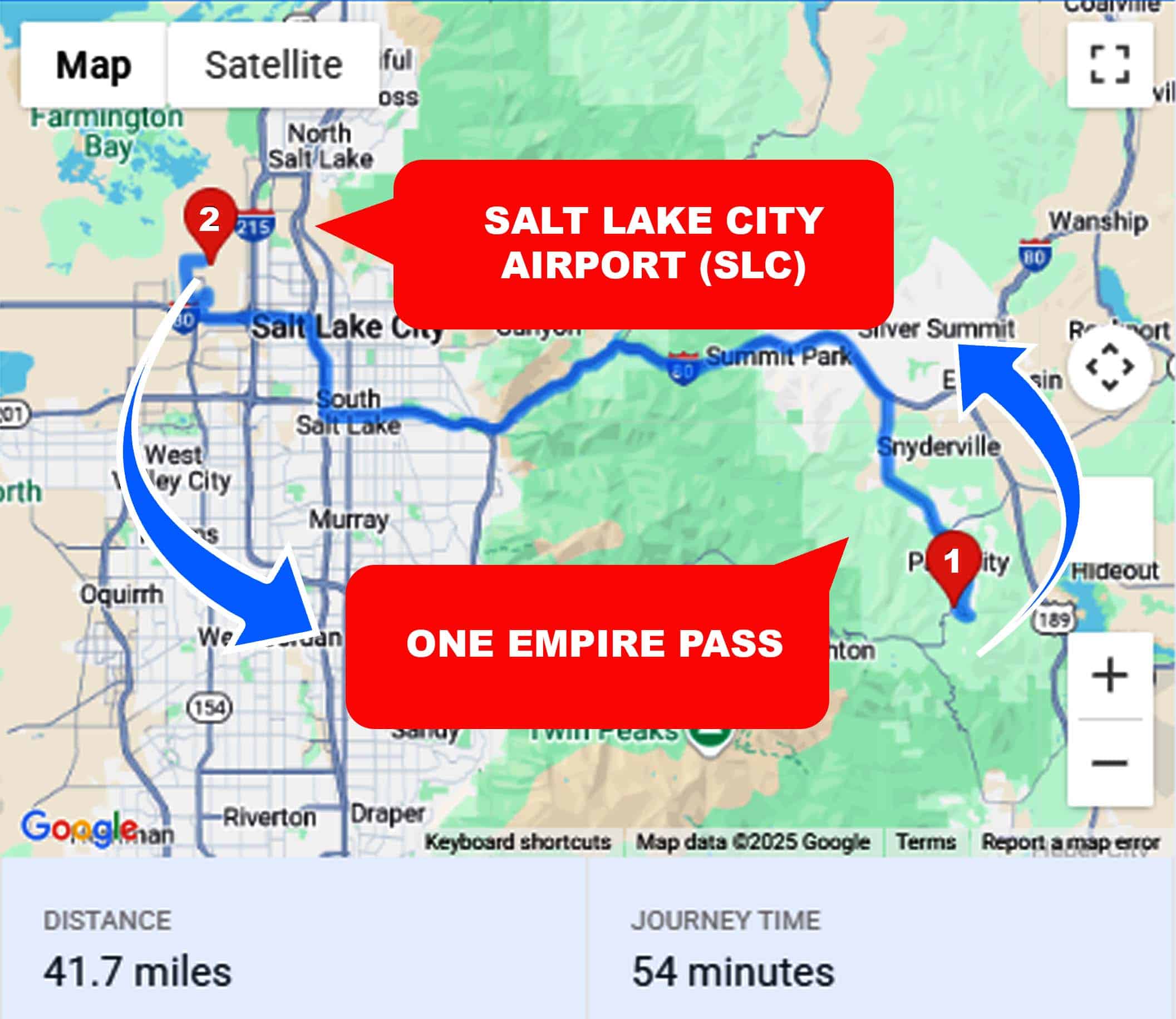 One Empire Pass To or From SLC Private Airport Shuttle Ride and Transfer