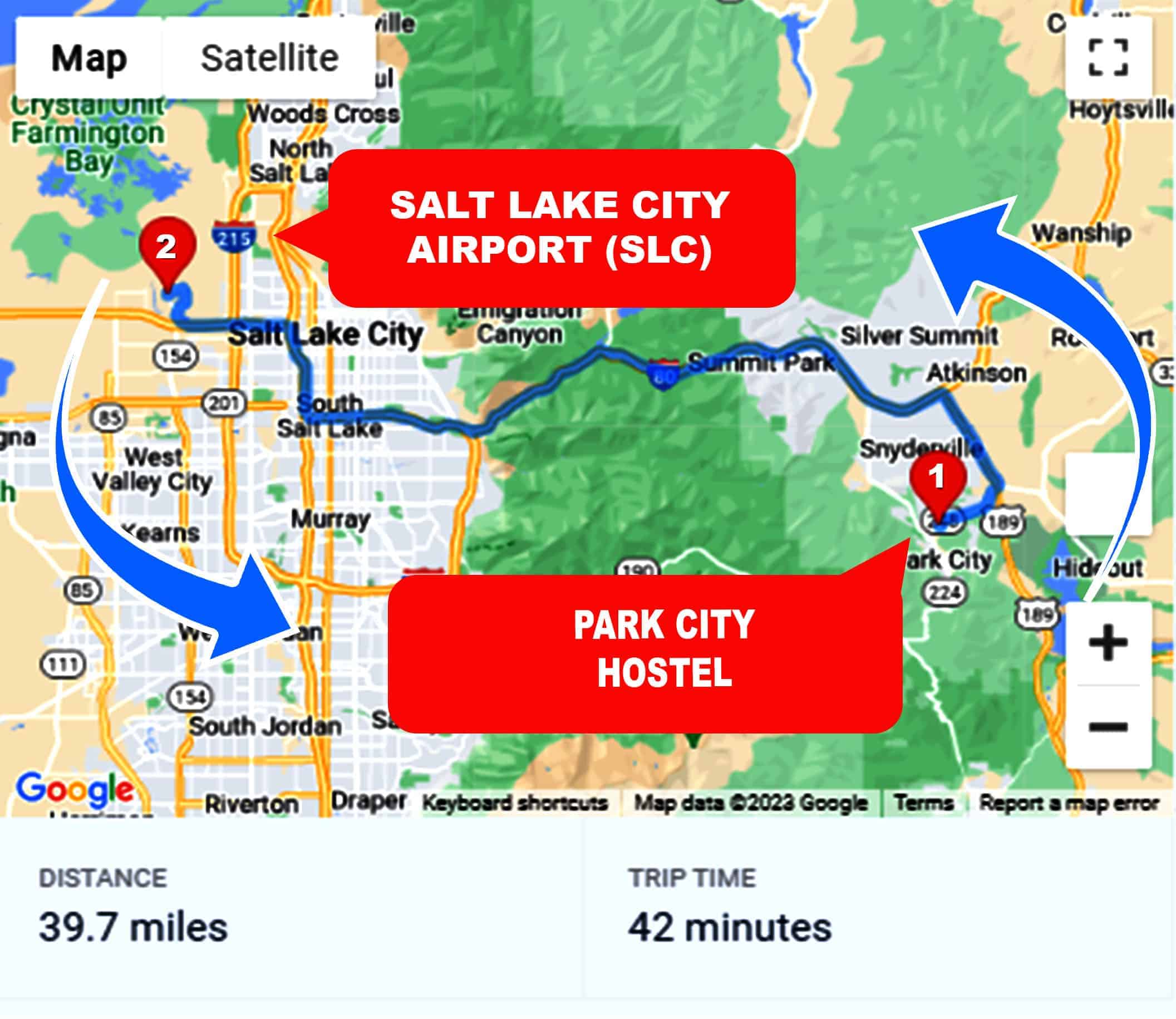 Park City Hostel To or From SLC Private Airport Shuttle Ride and Transfer