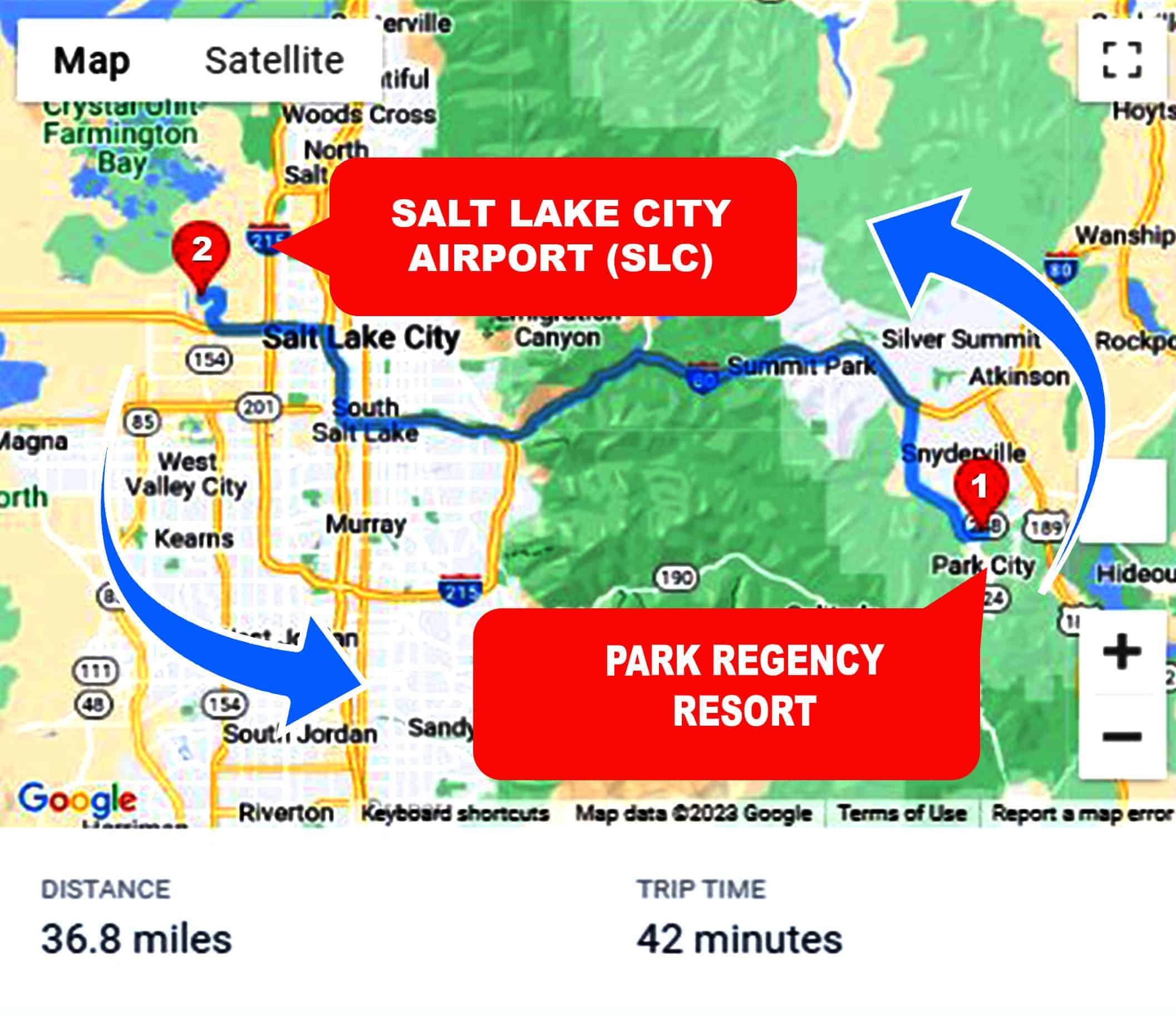 Park Regency Resort To or From SLC Private Airport Shuttle Ride and Transfer