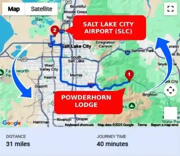 Powderhorn Lodge To or From SLC Private Airport Shuttle Ride and Transfer
