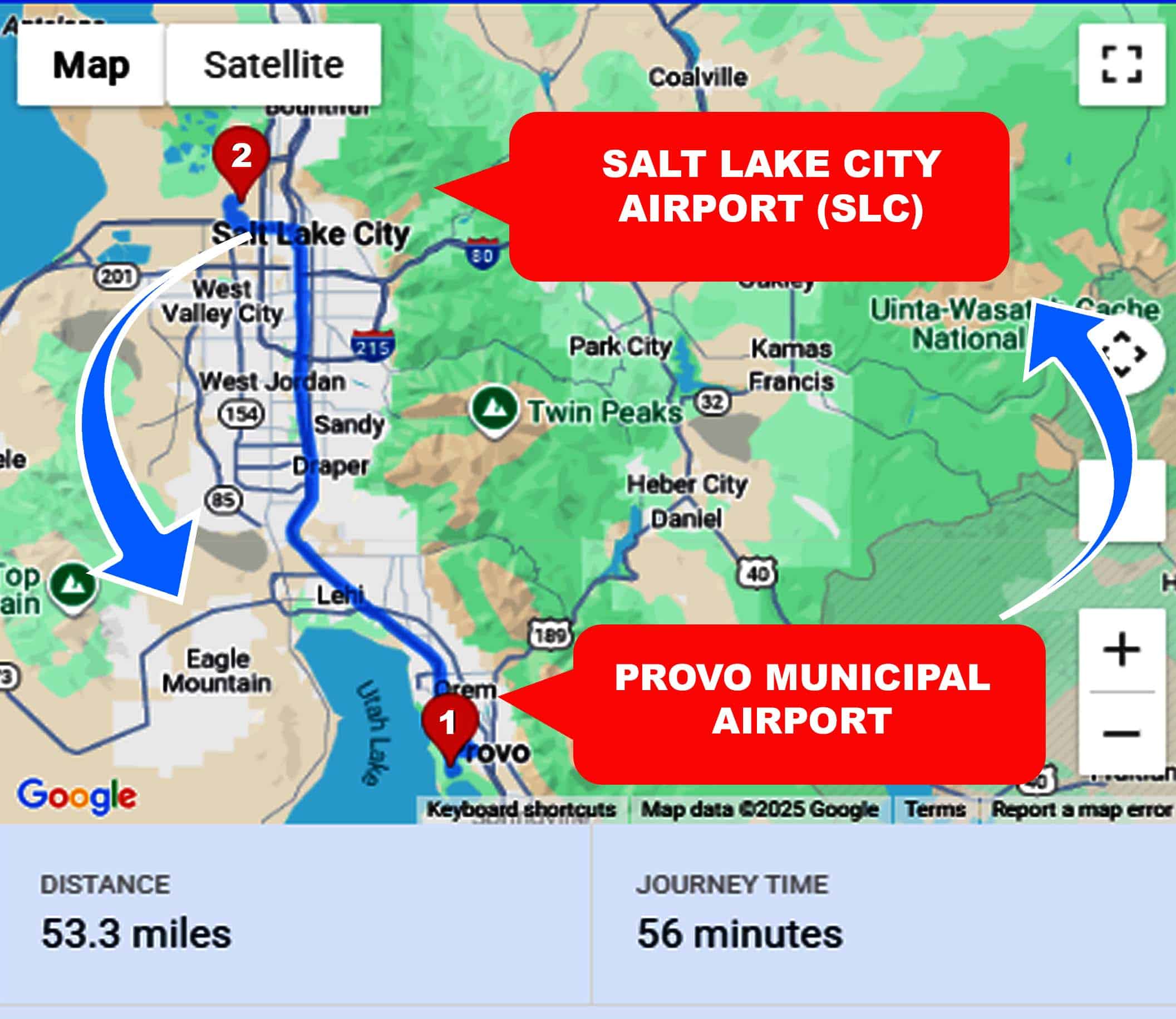 Provo Airport To or From SLC Private Airport Shuttle Ride and Transfer
