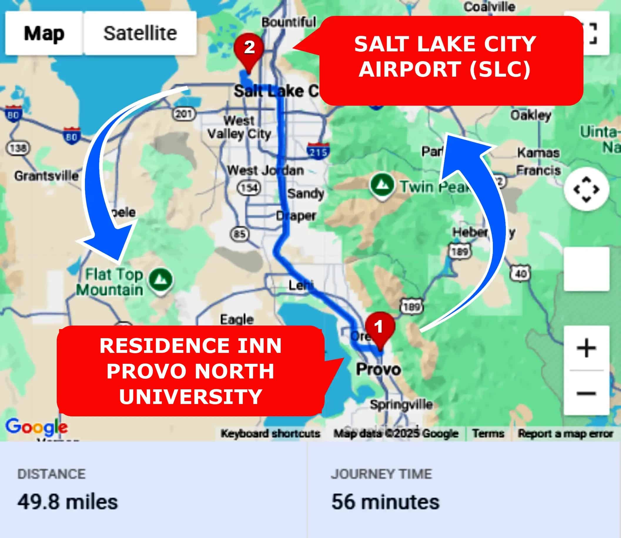 Residence Inn Provo North University To or From SLC Private Airport Shuttle Ride and Transfer