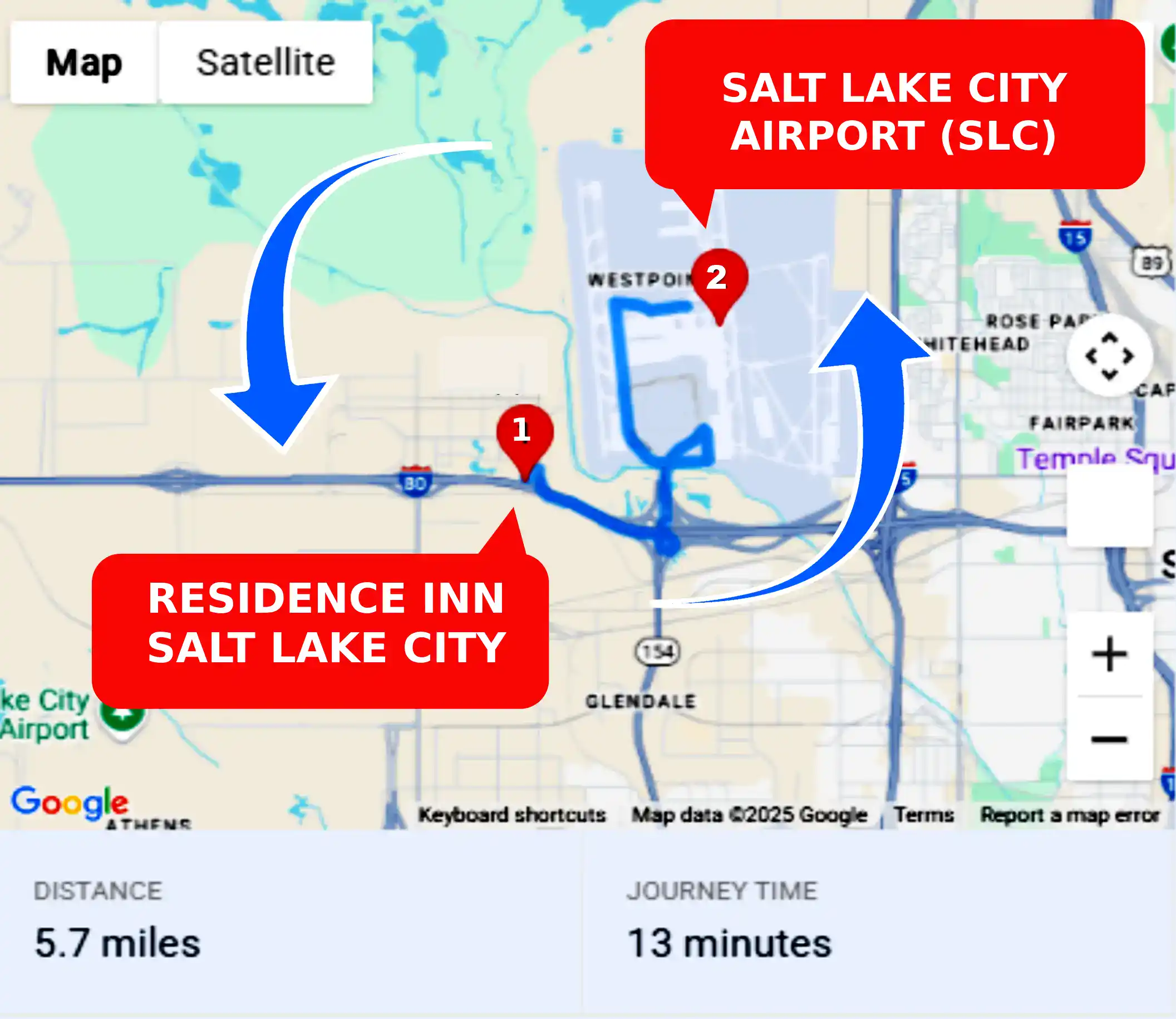 Residence Inn Salt Lake City Airport To or From SLC Private Airport Shuttle Ride and Transfer