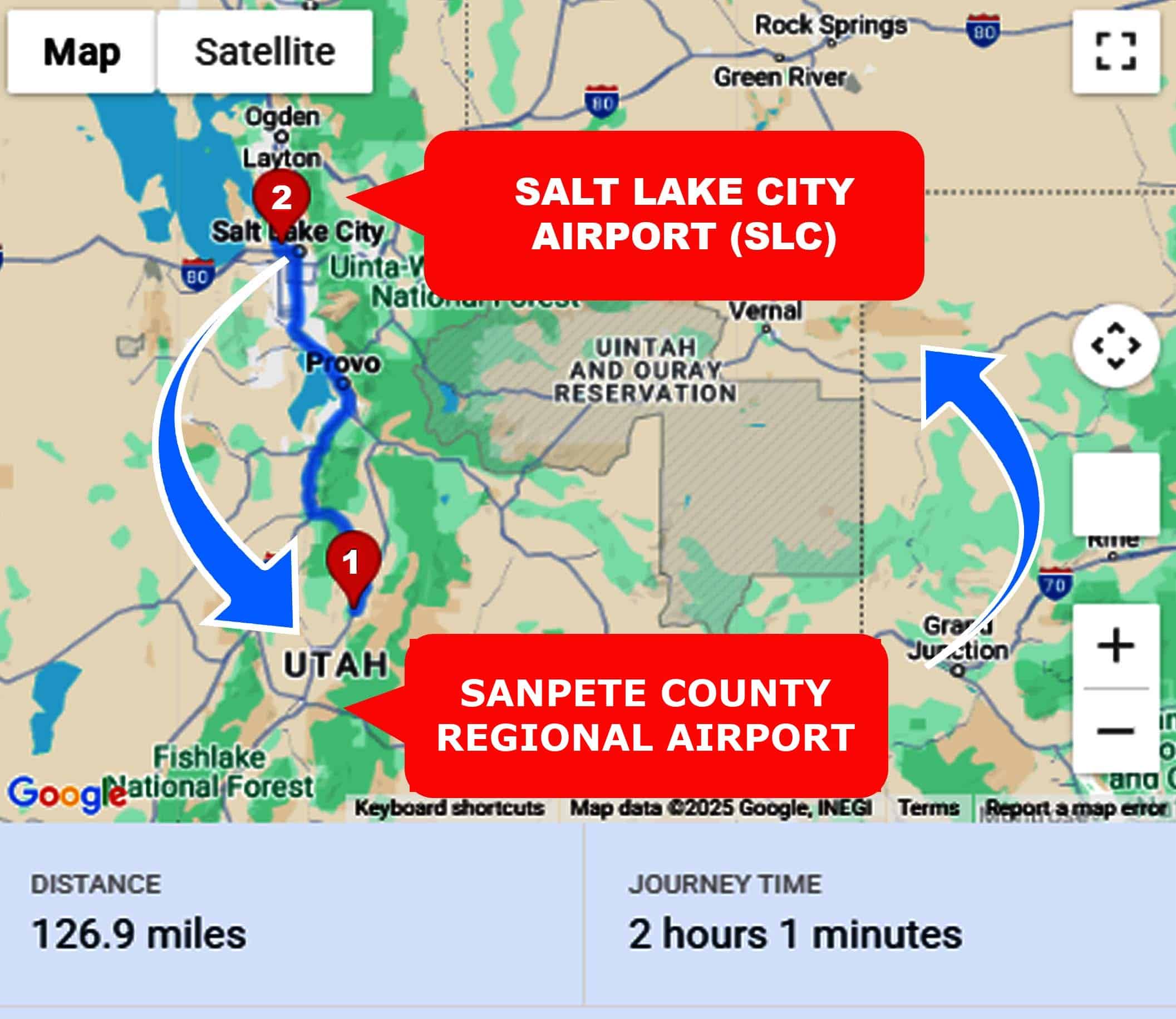 Sanpete County Regional Airport To or From SLC Private Airport Shuttle Ride and Transfer