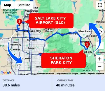 Sheraton Park City To or From SLC Private Airport Shuttle Ride and Transfer