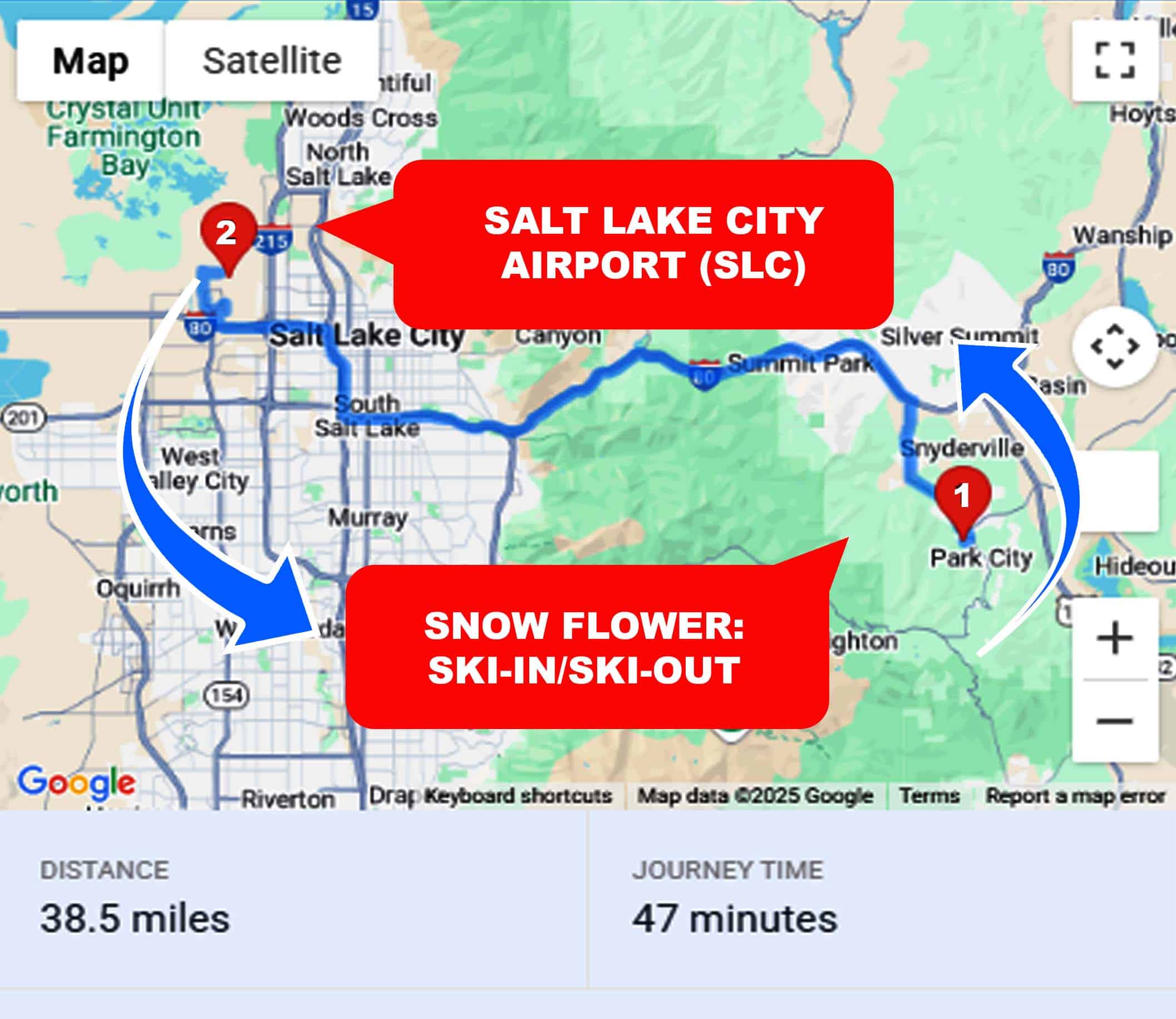 Snow Flower: Ski-In/Ski-Out To or From SLC Private Airport Shuttle Ride and Transfer