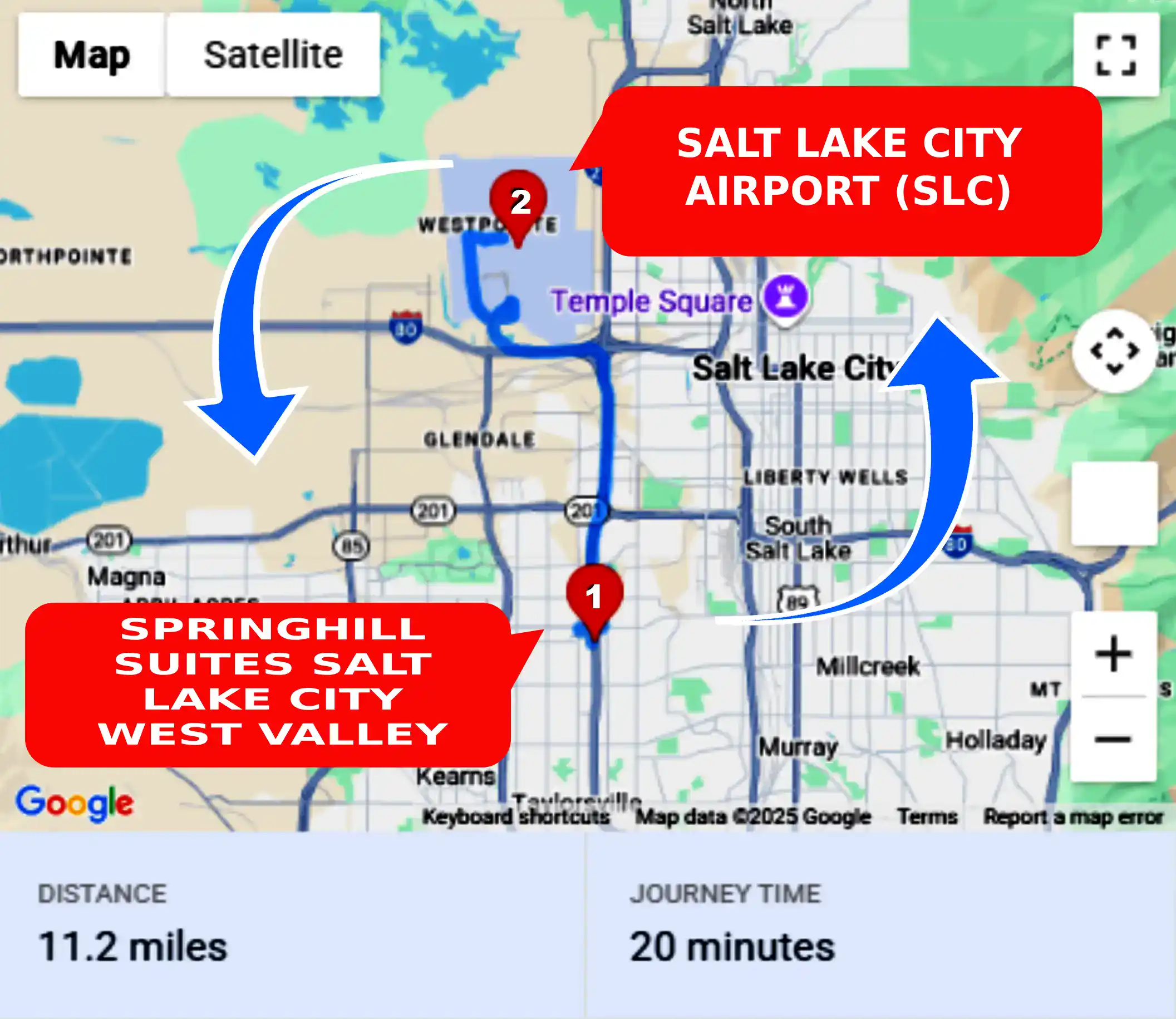 SpringHill Suites Salt Lake City West Valley To or From SLC Private Airport Shuttle Ride and Transfer