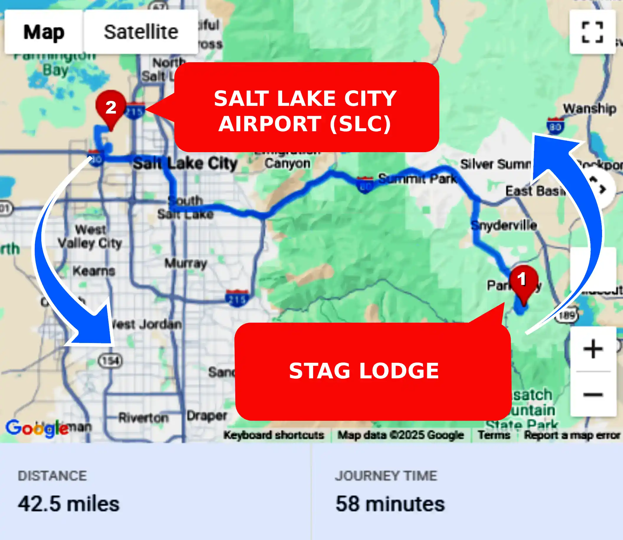 Stag Lodge To or From SLC Private Airport Shuttle Ride and Transfer