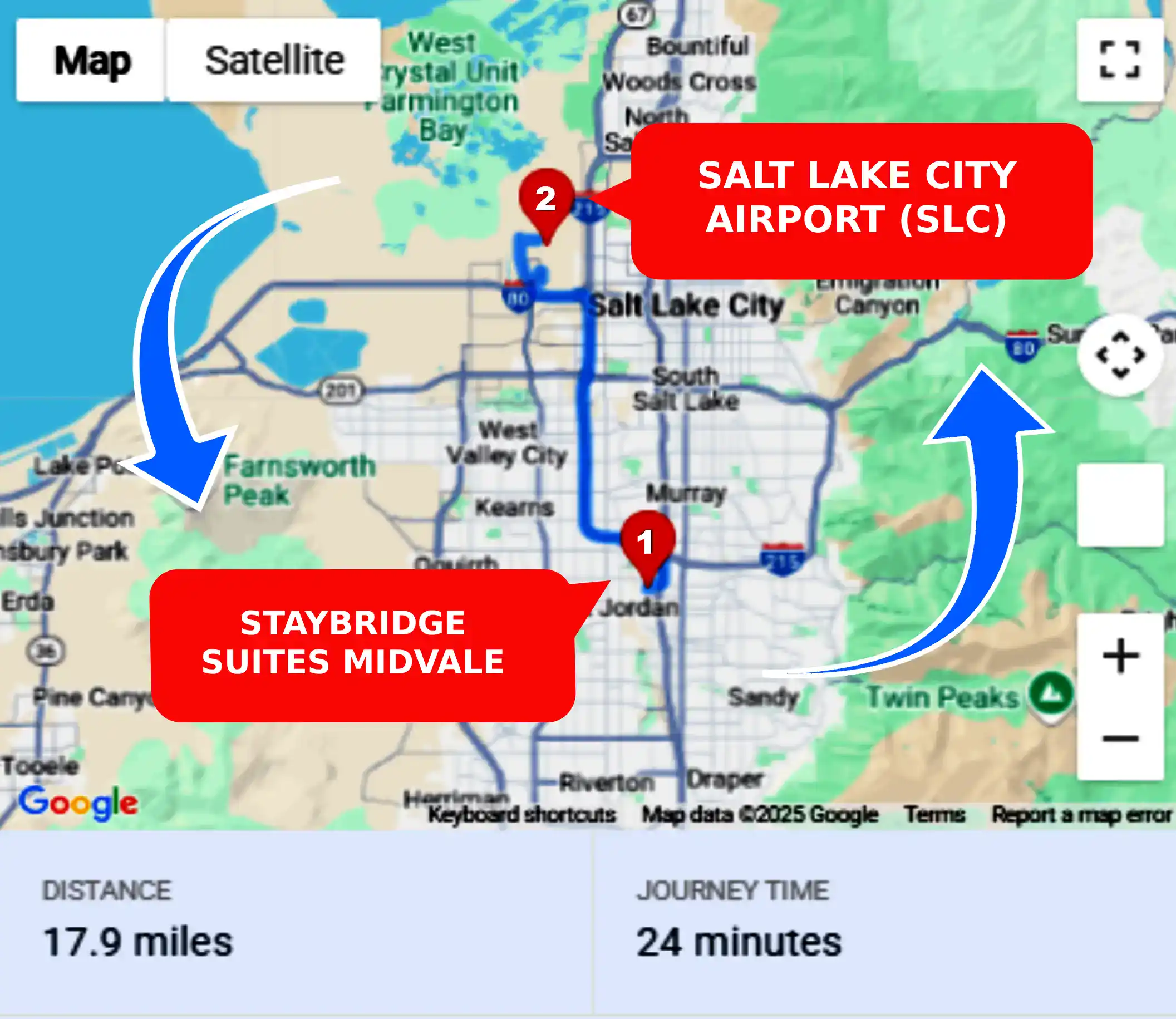 Staybridge Suites Midvale To or From SLC Private Airport Shuttle Ride and Transfer