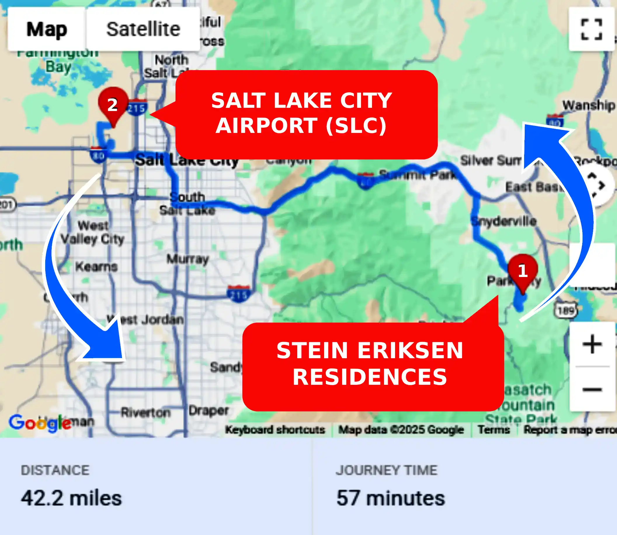 Stein Eriksen Residences To or From SLC Private Airport Shuttle Ride and Transfer