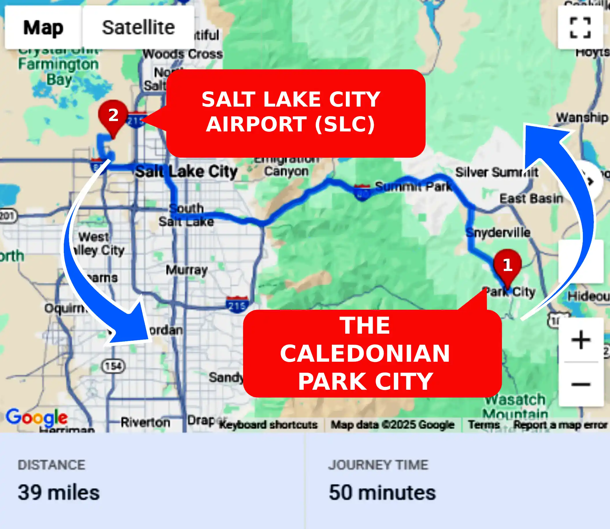 The Caledonian Park City To or From SLC Private Airport Shuttle Ride and Transfer
