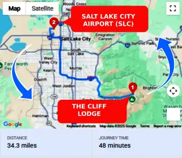 The Cliff Lodge To or From SLC Private Airport Shuttle Ride and Transfer
