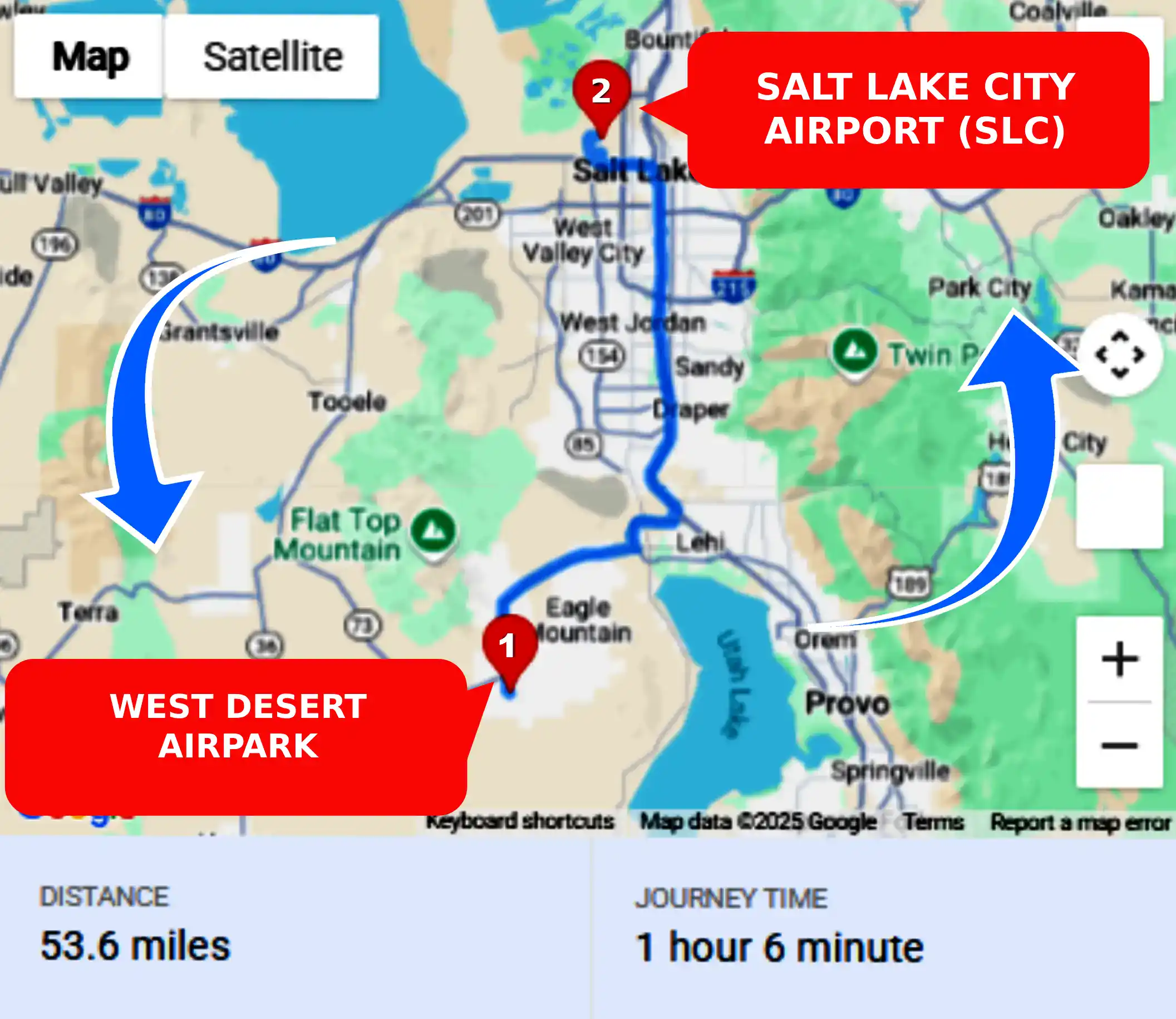 West Desert Airpark To or From SLC Private Airport Shuttle Ride and Transfer